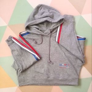 ADIDAS OVERSIZE HOODIE CROP SWEATER
